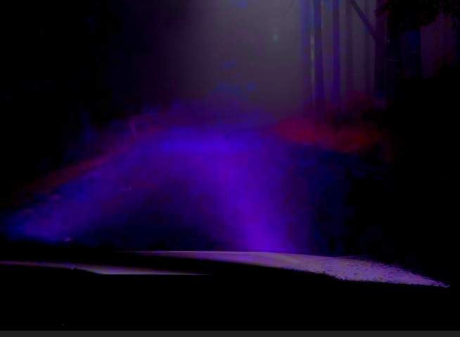 O峠付近の視界_クルマの運転席から_2022年8月５日20時頃気温22度