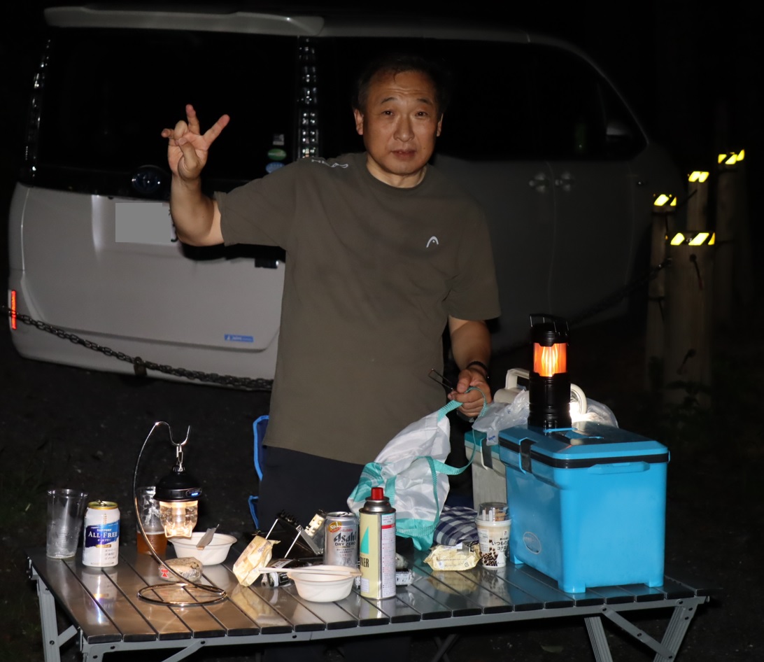 Ｉハカセ_ライトウォッチング-クツワムシの棲む森_2023年8月25日19時45分気温27.8度